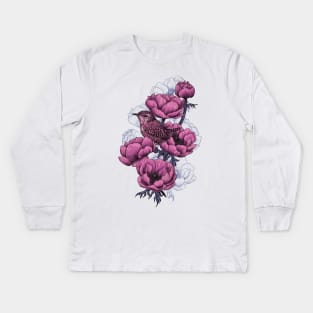 Wren bouquet Kids Long Sleeve T-Shirt